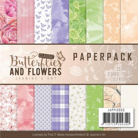 Papierpak - Jeanines Art  Classic Butterflies and Flowers